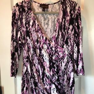 Dana Buchman L Multi colored Pink Blouse